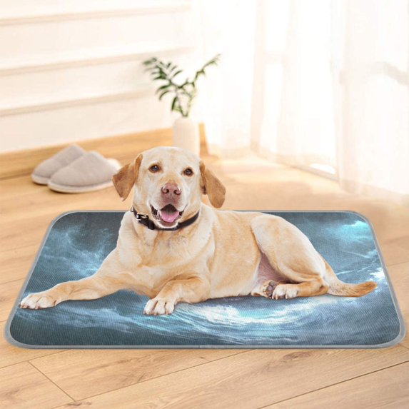 Pet Cooling Pad Foldable Self Cooling Mat Breathable Pet Cushion Sleep Pad for Dogs and Cats Fierce Shark M