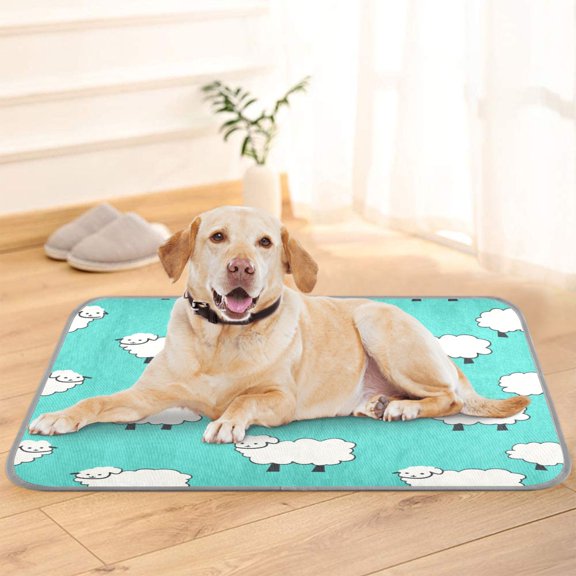 Pet Cooling Pad Foldable Self Cooling Mat Breathable Pet Cushion Sleep Pad for Dogs and Cats Little White Sheep M