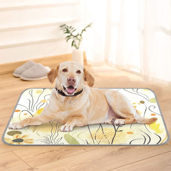 Pet Cooling Pad Foldable Self Cooling Mat Breathable Pet Cushion Sleep Pad for Dogs and Cats Nature-inspired Elements S