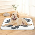 thumbnail image 1 of Pet Cooling Pad Foldable Self Cooling Mat Breathable Pet Cushion Sleep Pad for Dogs and Cats Two Black Roses S, 1 of 9