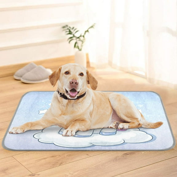 Pet Cooling Pad Foldable Self Cooling Mat Breathable Pet Cushion Sleep Pad for Dogs and Cats Unicorn Sitting on A Cloud S