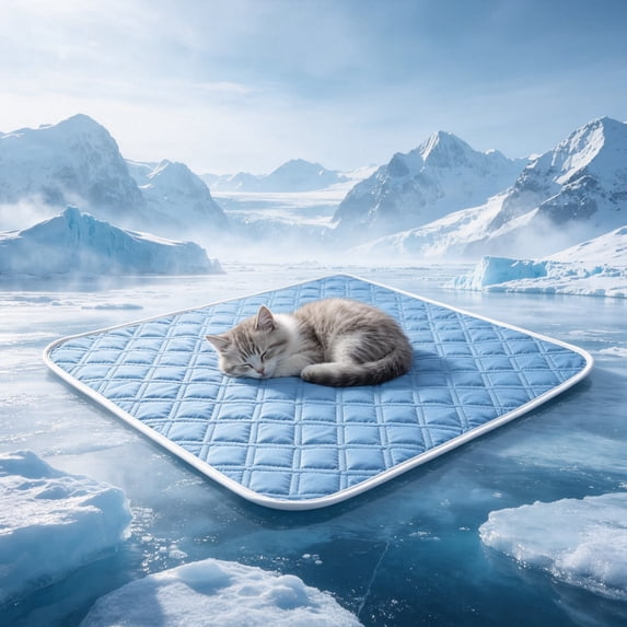 Pet Cooling Pad, Instant Chill Breathable Fabric 17.5x13.6 in Mat Indoor Outdoor Bed Crate Kennel Floor Summer Heat Relief Portable Pressure Activated Dogs Cats Light Blue