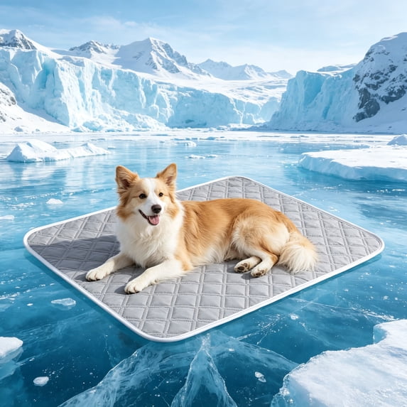 Pet Cooling Pad, Instant Chill Breathable Fabric 17.5x13.6 in Mat Indoor Outdoor Bed Crate Kennel Floor Summer Heat Relief Portable Pressure Activated Dogs Cats Gray