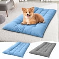 thumbnail image 1 of Pet Cooling Pad Sofa Bed - Soft Thick Breathable Polyester Mat, Non-Slip Bottom Quick-Cool Design for Dogs & Cats, Comfortable Summer Resting Bed for Pet Crate & Indoor Use, 47.24*23.62in, Gray, 1 of 5
