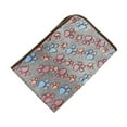 thumbnail image 1 of Pet Coral Velvet Blanket – Double-Sided Soft Warm Paw Print Blanket, Seasonal Use for Cats & Dogs (L B), 1 of 8