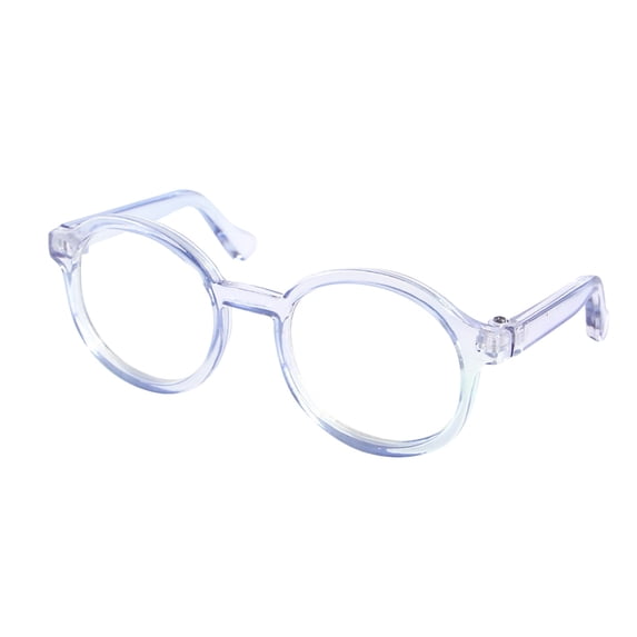 Pet Cosplay Glasses Round Plastic Eyewear for Cats and Small Medium Dogs, Clear Lens Photo Props, Adjustable Head Strap