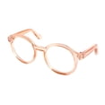 thumbnail image 1 of Pet Cosplay Glasses Round Plastic Eyewear for Cats and Small Medium Dogs, Clear Lens Photo Props, Adjustable Head Strap, 1 of 3