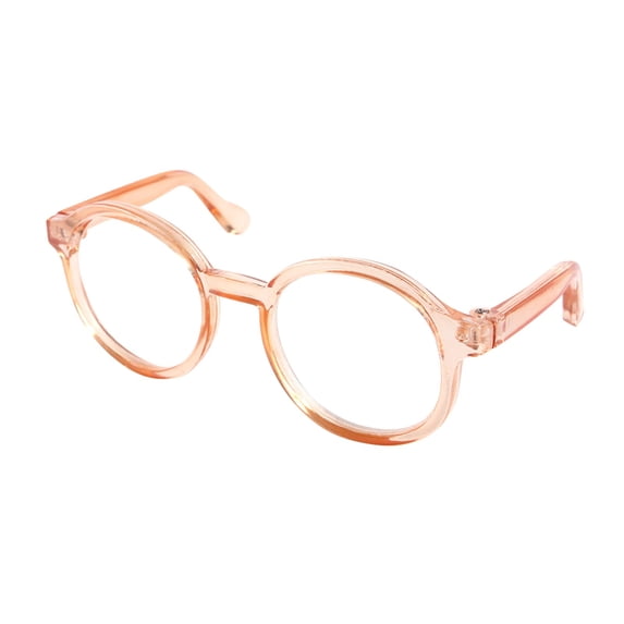 Pet Cosplay Glasses Round Plastic Eyewear for Cats and Small Medium Dogs, Clear Lens Photo Props, Adjustable Head Strap