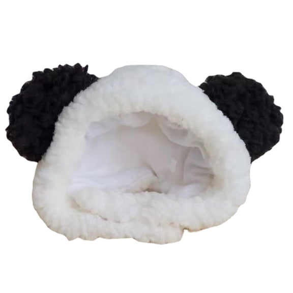 Pet Costume Cap with Ears Panda Shape Hat Party Cosplay Dress Accessories for Cats and Small Sized Dogs