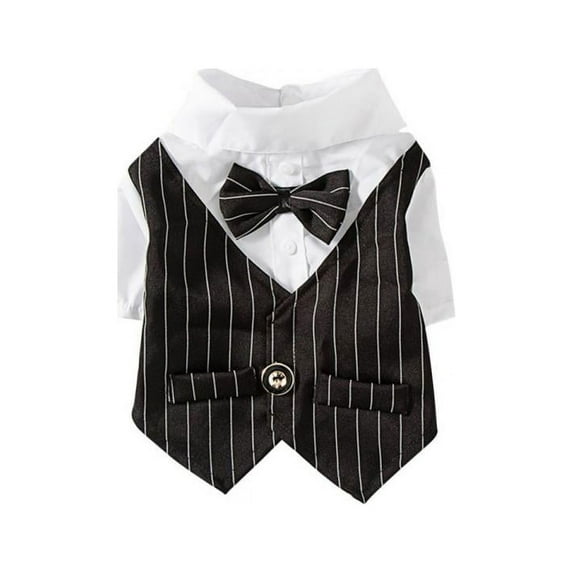 Pet Costume Dog Suit Formal Tuxedo, Dog Suit Bow Tie Costume, Gentleman Dog Wedding Party Suit, Dog Shirt Puppy Pet Small Dog Clothes with Bow Tie