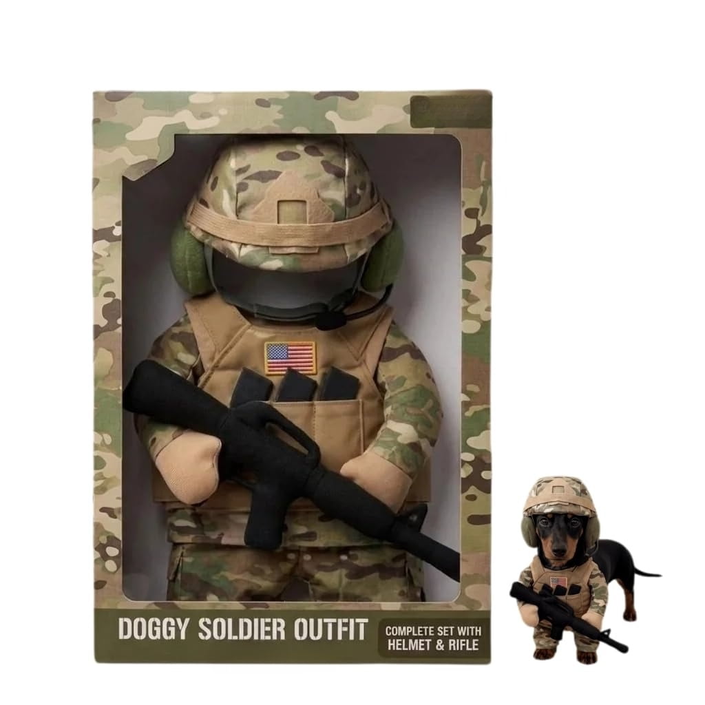 Dront Facing Pet Costume Front-Facing Military Uniform for Dogs & Cats, Pet Cosplay ...