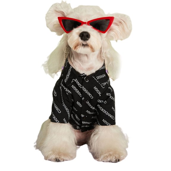 Pet Costume Letter Print All-match Soft Texture Pet Dogs Cats T-shirt Outfit for Casual