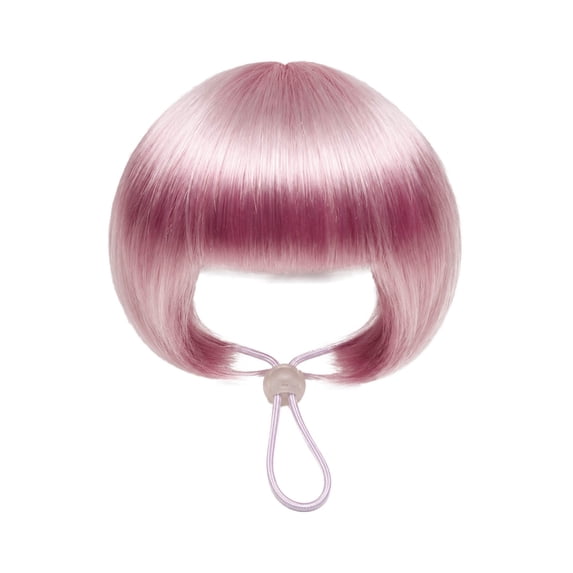 Pet Wig Dress-Up Hair for Cats & Dogs â 5.91" x 5.12" Adjustable Strap Party Headpiece for Halloween & Christmas