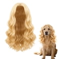 thumbnail image 1 of Pet Costume Wig Funny Headwear Adjustable Elastic Pet Accessory For Dog Cat Holiday Party Photo Props(Gold-One Size), 1 of 3