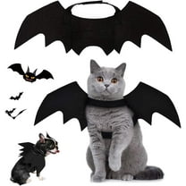 Pet Costumes Bat Wings for Puppy and Cat Halloween Dog Costumes Party Cosplay Decoration Black Apparel for Cat Small Dogs