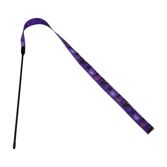 Pet Cothes for Halloween Cat Toys Interactive Teaser Wand With Durable Polyester Ribbon For Indoor Play Exercise And Entertainment Halloween Style