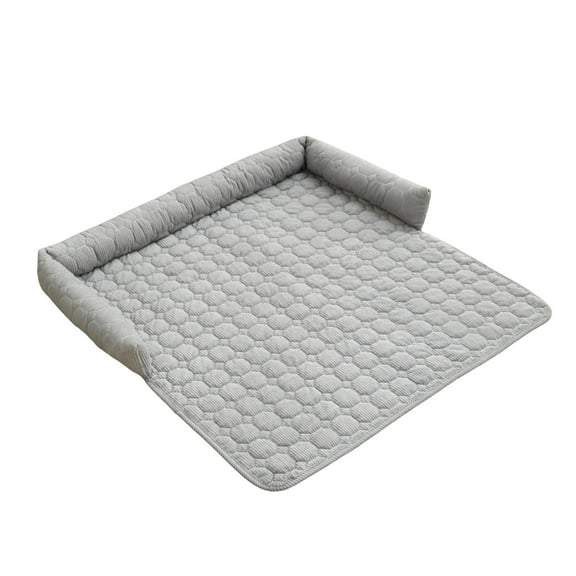 Pet Couch Cover Sofa Protector Calming Dog Bed Mat with Bolster for Cats and Dogs