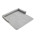 thumbnail image 1 of Fuzzy Couch Cover Sofa Protector Calming Dog Bed Mat with Bolster for Cats and Dogs, 1 of 8
