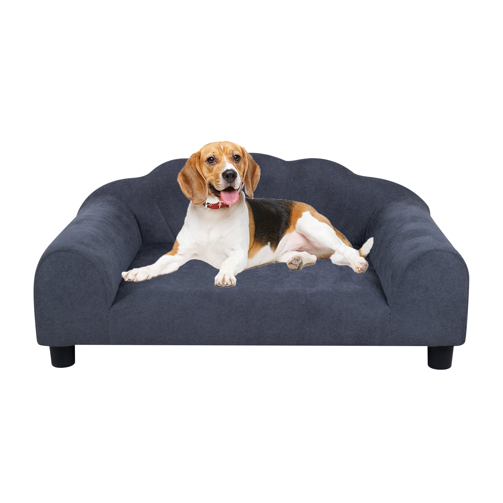 Pet Couch, Pet Sofa Bed for Large Dogs, Elevated Dog Sofa with Wooden ...