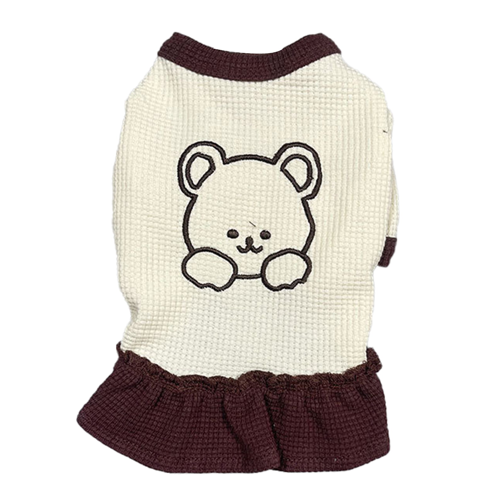 Pet Couple Costume with Waffle Plaid Texture DressUp Mild to Skin