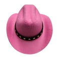 thumbnail image 1 of Pet Cowboy Hat with Adjustable Elastic Strap Classic Western Style Denim Accessory for Small Dogs and Cats Decorative Apparel for Parties Blue Light pink S, 1 of 7