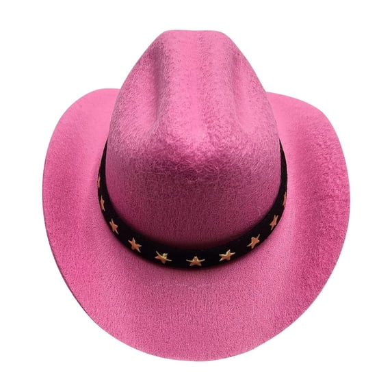 Pet Cowboy Hat with Adjustable Elastic Strap Classic Western Style Denim Accessory for Small Dogs and Cats Decorative Apparel for Parties Blue Light pink S