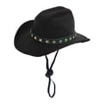 thumbnail image 1 of Pet Cowboy Hat, Adjustable Western Hat For Cats And Small Dogs, Pet Costume Hat With Chin Strap,Black - 13.5Cm, 1 of 4