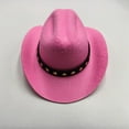 thumbnail image 1 of Pet Cowboy Hat for Cats and Small Dogs Adjustable Western Star Studded Puppy Kitten Sun Hat Photo Prop Costume Accessory Multiple Colors and Sizes, Light pink M, 1 of 7