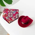 thumbnail image 1 of Pet Cowboy Hat Cute Dog Sun Shade, Western Style Headwear for Small & Medium Dogs and Cats, Adjustable Chin Strap, 1 of 3