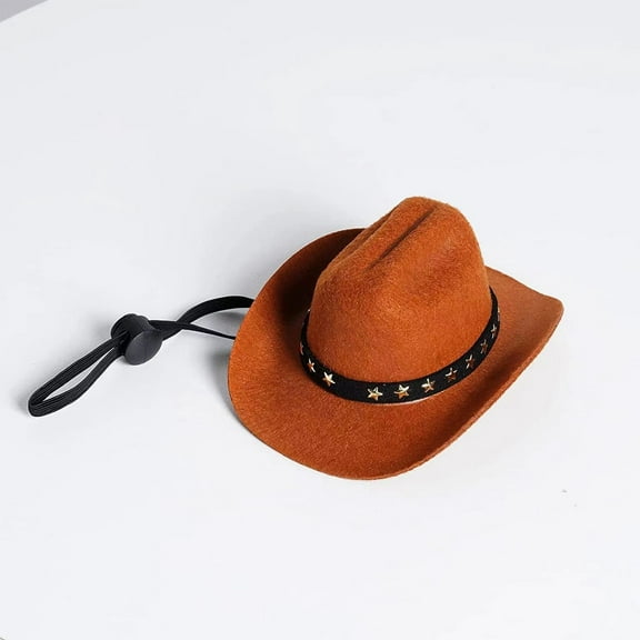 Pet Cowboy Hat For Small Dogs And Cats, Adjustable Puppy Hat With Western Design And Decorative Accent, Suitable For Birthday Party Decoration, Photo Shoots And Themed Events
