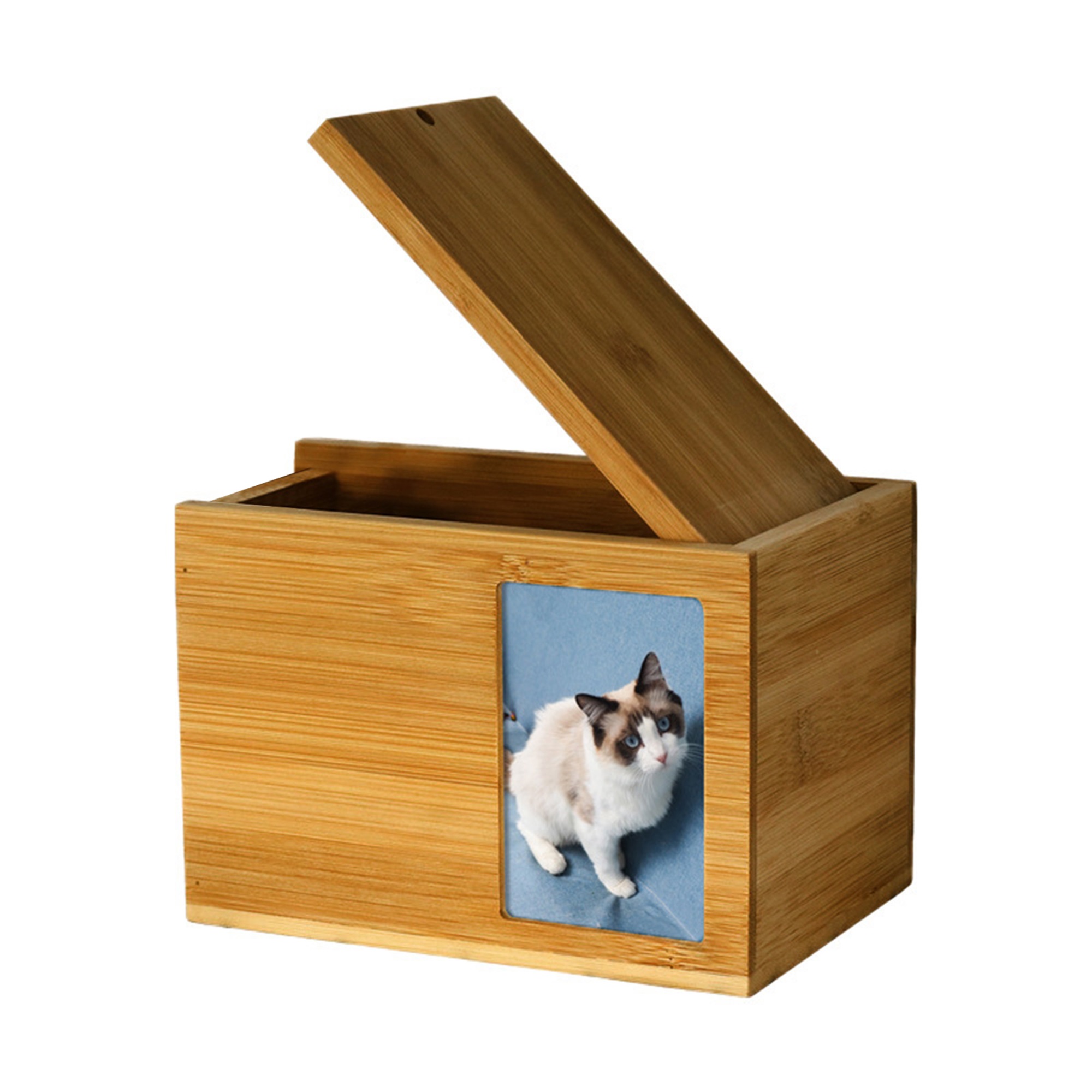 Pet Cremation Box Memorial Urns with Photo Frame for Dogs Cat Ashes
