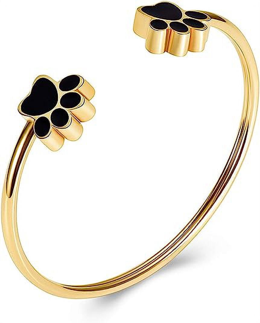 Pet Cremation Bracelet for Ashes Paw Prints Urn Bracelet Stainless ...