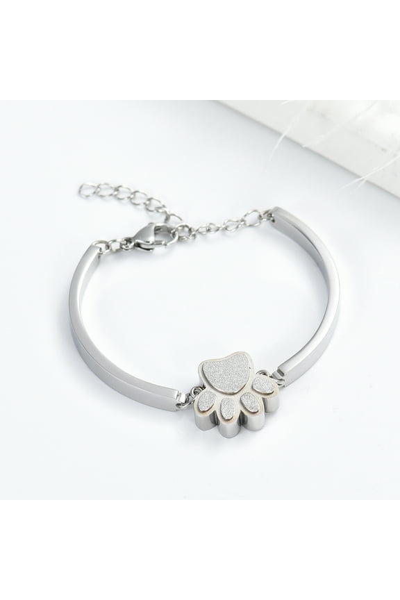 Pet Cremation Jewelry for Ashes for Dog/Cat Ashes Keepsake Urn Bracelet for Women Men Stainless Steel Remembrance Memorial Gift for Loss of Loved Furry Friend with Fill Kit and Gift Box