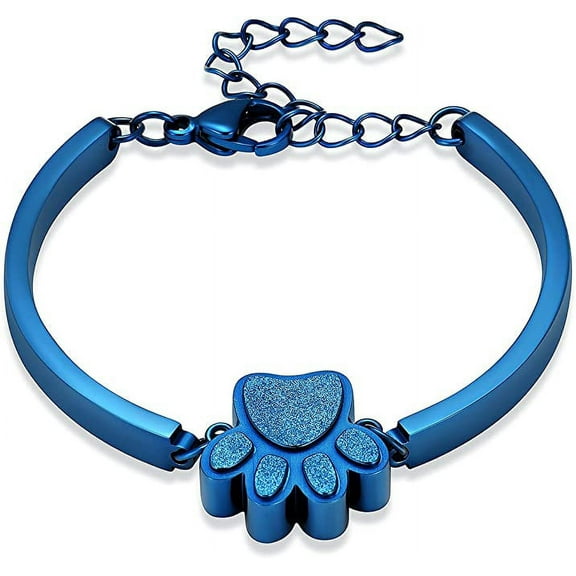 Pet Cremation Jewelry for Ashes for Dog/Cat Ashes Keepsake Urn Bracelet for Women Men Stainless Steel Remembrance Memorial Gift for Loss of Loved Furry Friend with Fill Kit and Gift Box