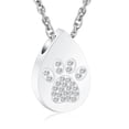 thumbnail image 1 of Pet Cremation Jewelry Urn Necklace for Ashes Paw Prints Teardrop Cremation Jewelry for Dog Ashes- You Left Paw Prints on My Heart, 1 of 7