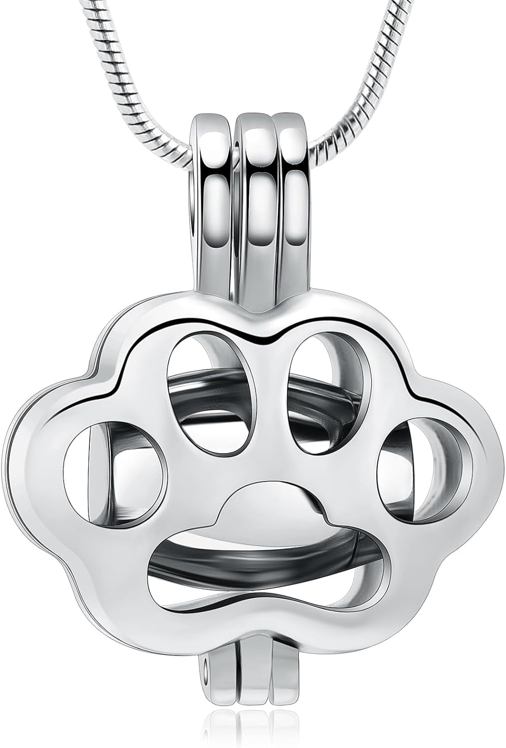 Pet Cremation Jewelry for Ashes for Dog Cat Paw Print Memorial Locket ...