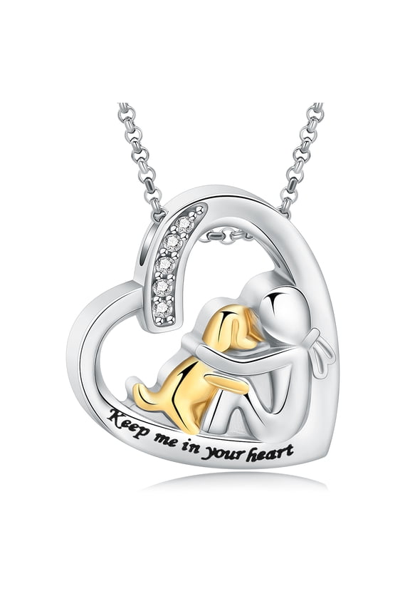 Pet Cremation Jewelry for Pet Ashes Heart Urn Necklace for Ashes - Pet fur Cremation Memorial Keepsake Pendant Jewelry Gifts for Loss Puppy