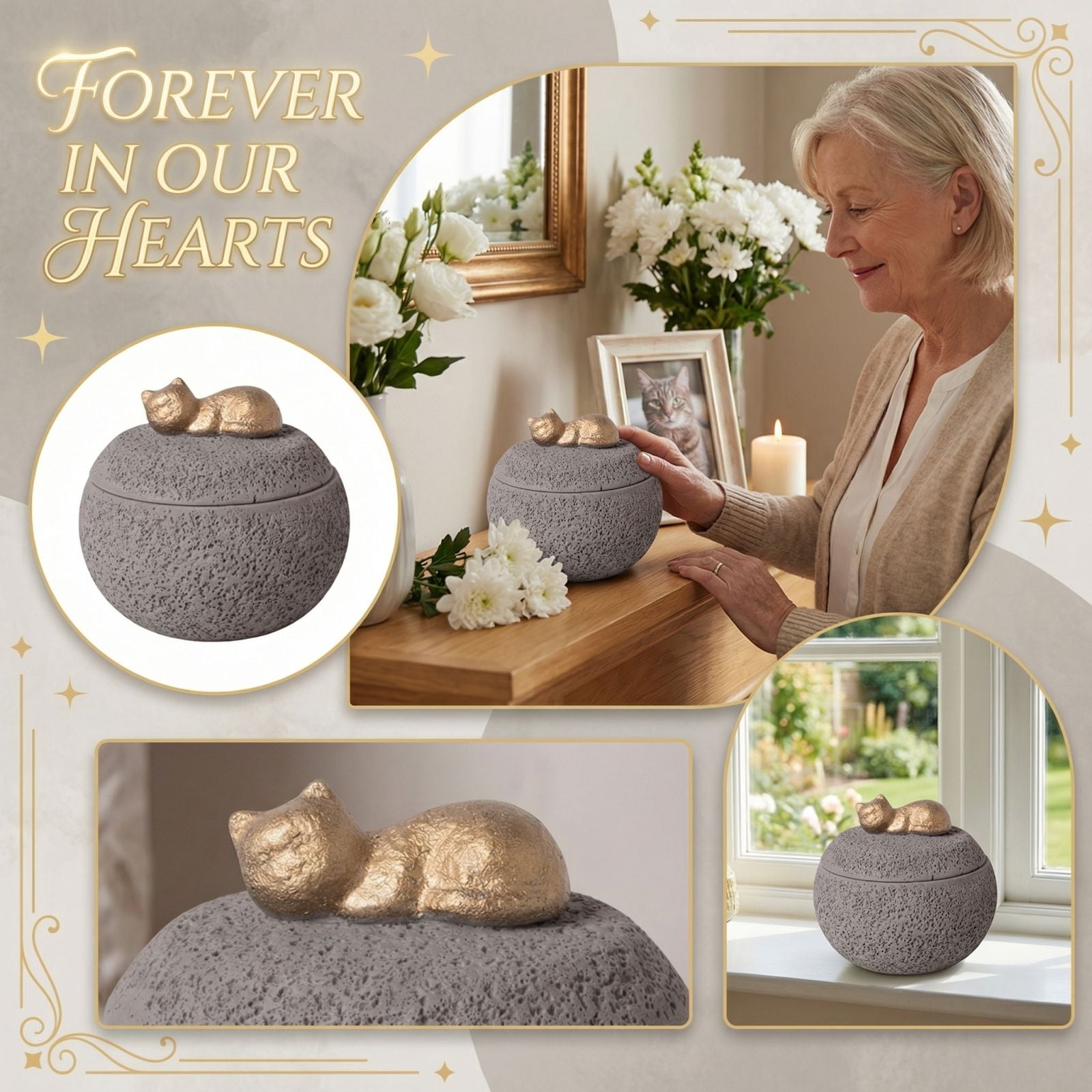 Pet Cremation Urns Ash Memorial Container Dog for Cat Perfect Gift