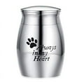 Pet Cremation Urns Stainless Steel Ash Memorial Container Dog for Cat