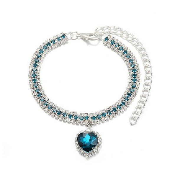 Pet Crystal Necklace - Metal Chain, Diamante, for Puppy, Kitten, Wedding, Party, Fashion Accessory