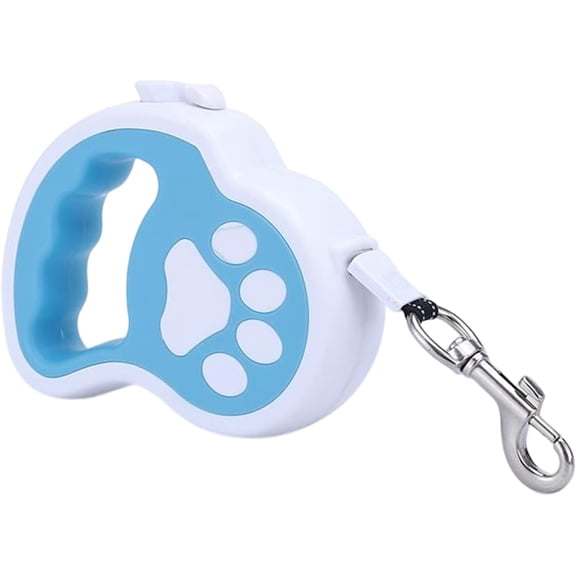 Pet Daily Kit Retractable Dog Leash White and Blue 3M/10 ft