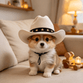 Pet Daily Wear Hat for Dogs Cats, Mini Cowboy Hat Cosplay Cap for ...