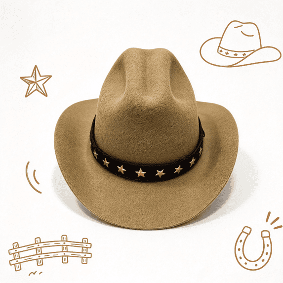 Pet Daily Wear Hat for Dogs Cats, Mini Cowboy Hat Cosplay Cap for ...