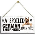 thumbnail image 1 of Pet Decor Signs, Decorative Wood Hanging Wood Plaque, German Shepherd Wood Sign, Rustic Door Hanger, Wall Decor Art, Farmhouse Home Decor, Dog Lover Gift, A Spoiled German Shepherd Lives Here E, 1 of 6