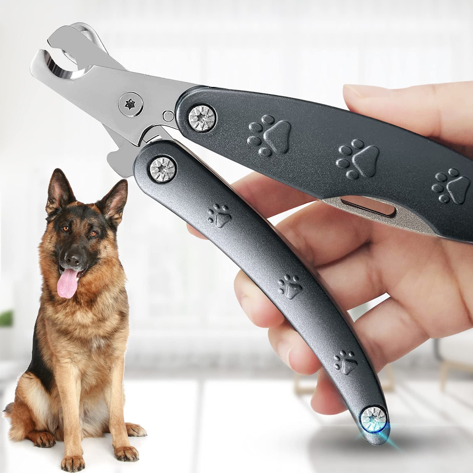 Walmart Black Friday Deals 2025 - Pet Deluxe Heavy Duty Dog Nail Clippers, Safe for Sensitive Dogs, 3.5mm Stainless Steel Blades with Nail File and Comb