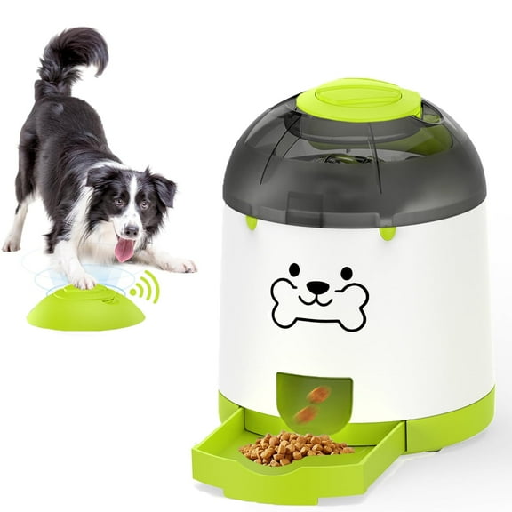 Pet Deluxe Dog Puzzle Feeder Toy, Interactive IQ Training, Electronic Treat Dispenser, Automatic Rechargeable with Remote for Food Dispensing, All Breeds, 280ml Capacity