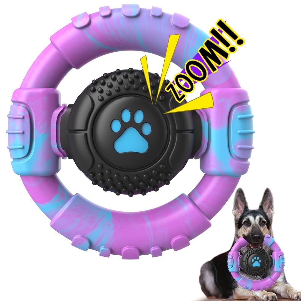 Pet Deluxe Dog Toys for Aggressive Chewers Large Dogs Squeaky Dog Chew Toys for Large Medium Breed Nylon Rubber Interactive Tough Dog Toys to Keep Them Busy