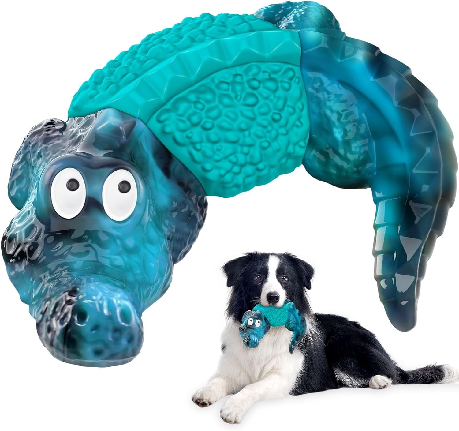 Pet Deluxe Dog Toys for Super Aggresive Chewers Indestructible Interactive Tough Dog Chew Crocodile Toy Heavy Duty Durable Toys  Teeth Cleaning for Large Medium Dogs