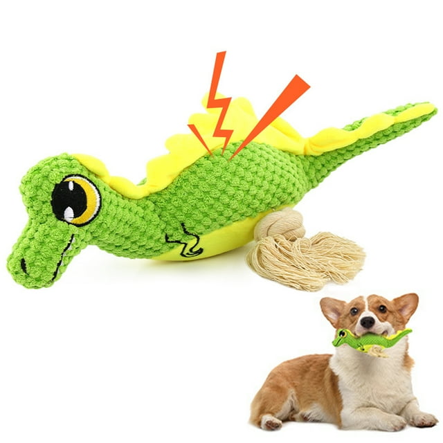 Pet Deluxe Squeaky Dog Toys Interactive Puppy Dog Plush Toys, Durable