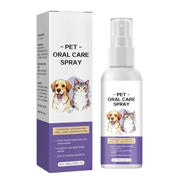 Pet Dental Spray for Fresh Breath & Oral Hygiene — Natural Ingredients, Supports Overall Health, Easy Application, Travel-Friendly for Dogs & Cats